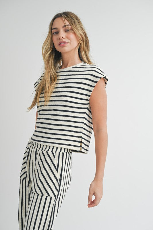 Moving Along Striped Knit Top