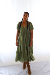 Summer Breeze Babydoll Midi Dress