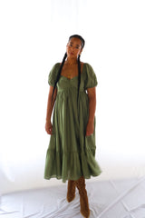 Summer Breeze Babydoll Midi Dress