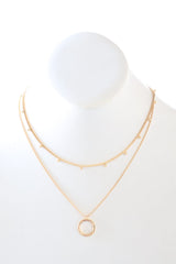 Mariah Layered Gold Circle Necklace