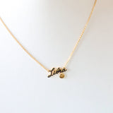 Gold Cursive Zodiac Necklace