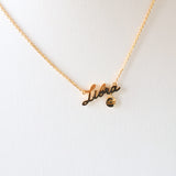 Gold Cursive Zodiac Necklace