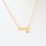 Gold Cursive Zodiac Necklace