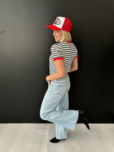 Almost There Striped Knit Top