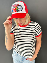 Almost There Striped Knit Top