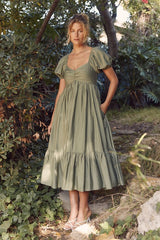 Summer Breeze Babydoll Midi Dress