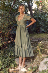 Summer Breeze Babydoll Midi Dress