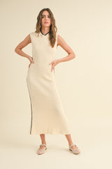 Deep Breaths Ribbed Midi Dress