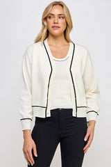 Jackson Contrast Trim Cardigan