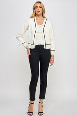 Jackson Contrast Trim Cardigan