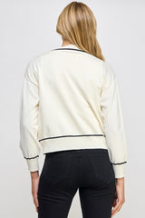 Jackson Contrast Trim Cardigan
