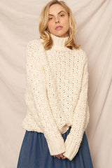 Ebony Chunky Knit Oversized Sweater