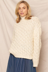 Ebony Chunky Knit Oversized Sweater