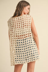 Vacay Mode Oversized Netted Top