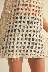 Vacay Mode Oversized Netted Top