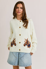 Horsin' Around Cardigan Sweater