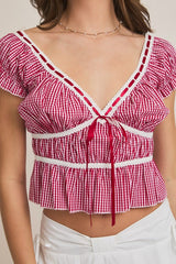 Lover Girl Gingham Crop Top