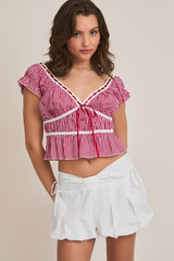 Lover Girl Gingham Crop Top