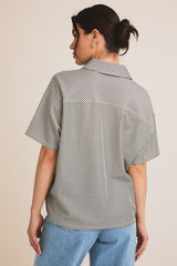 Be The One Seersucker Button Down Top