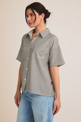 Be The One Seersucker Button Down Top