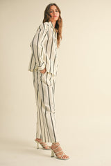 Santa Barbara Striped Linen Pants