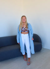 Luna Long Denim Button Up Shirt Dress