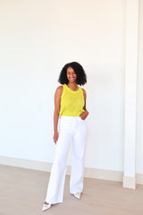 Georgia White Palazzo Jean