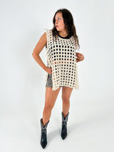 Vacay Mode Oversized Netted Top