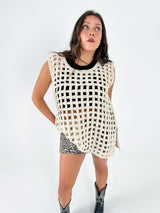 Vacay Mode Oversized Netted Top