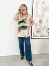 Vacay Mode Oversized Netted Top