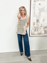 Vacay Mode Oversized Netted Top