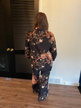 Tiger Bloom Button-Down Blouse