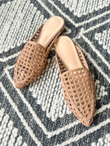 Jalissa Leather Woven Mules