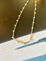 Quinn Gold and Pearl Necklace