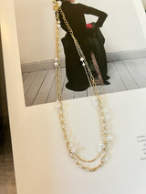 Dora Gold and Pearl Layered Necklace