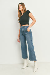 Santa Monica Patch Pocket Wide Leg Jean