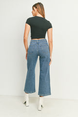 Santa Monica Patch Pocket Wide Leg Jean