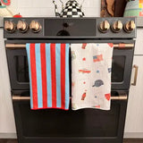 Americana Stripe Reversible Waffle Towel