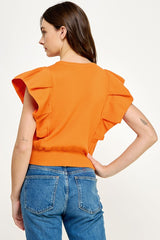 Sending Love Pleated Cap Sleeve Top