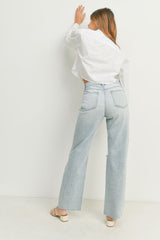 Preston Distressed Straight Leg Jean