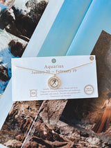 Zodiac Baguette Stone Necklace