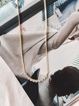 Penelope Gold Circle Rhinestone Necklace