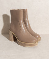 Alexandra Faux Leather Taupe/Mauve Boot