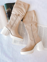Juniper Beige Tall Chunky Boot