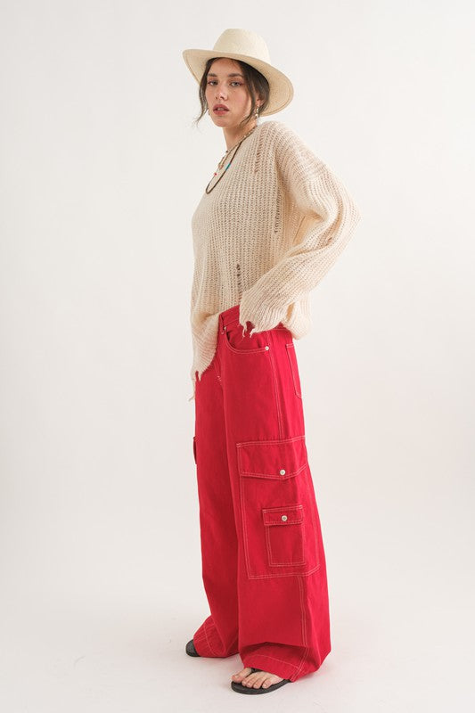 New Day Wide Leg Cargo Jean