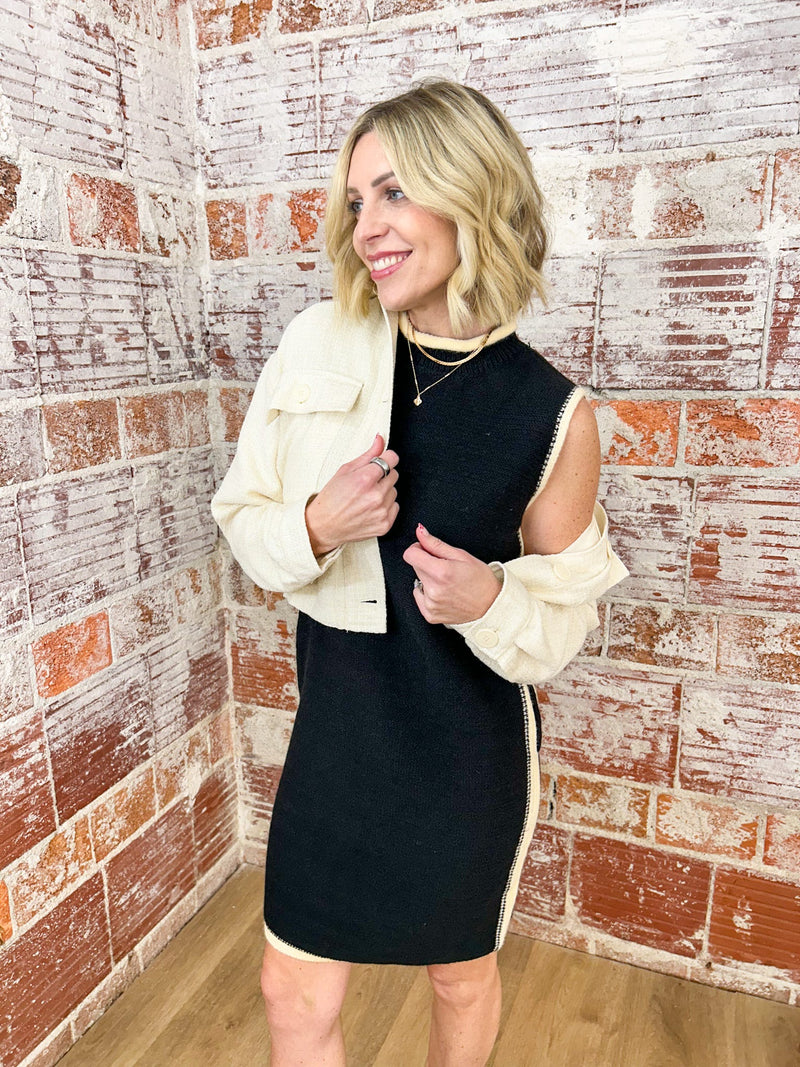 Krissa Mock Neck Sweater Dress