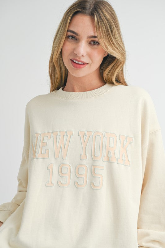 New York Letter Patch Sweatshirt
