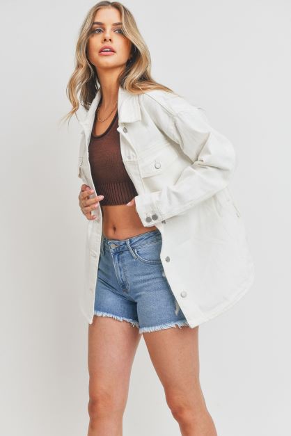 Effortless Denim Button Up Jacket