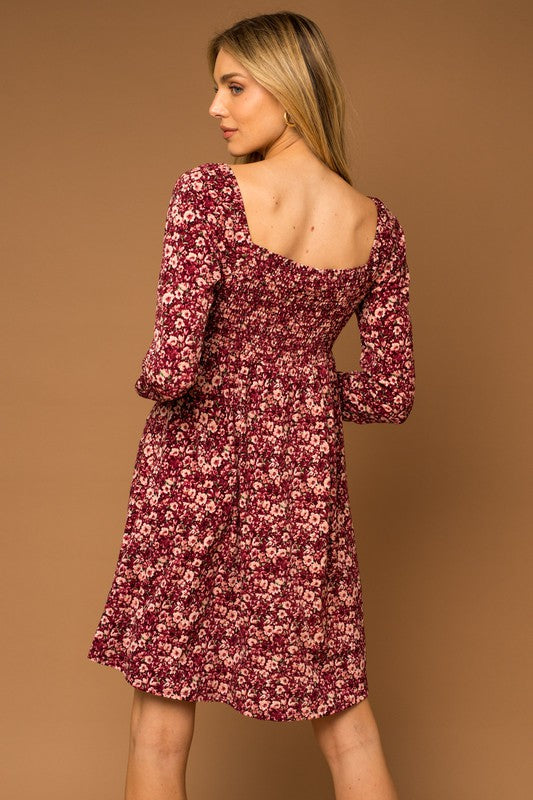 Hallie Floral Print Mini Dress