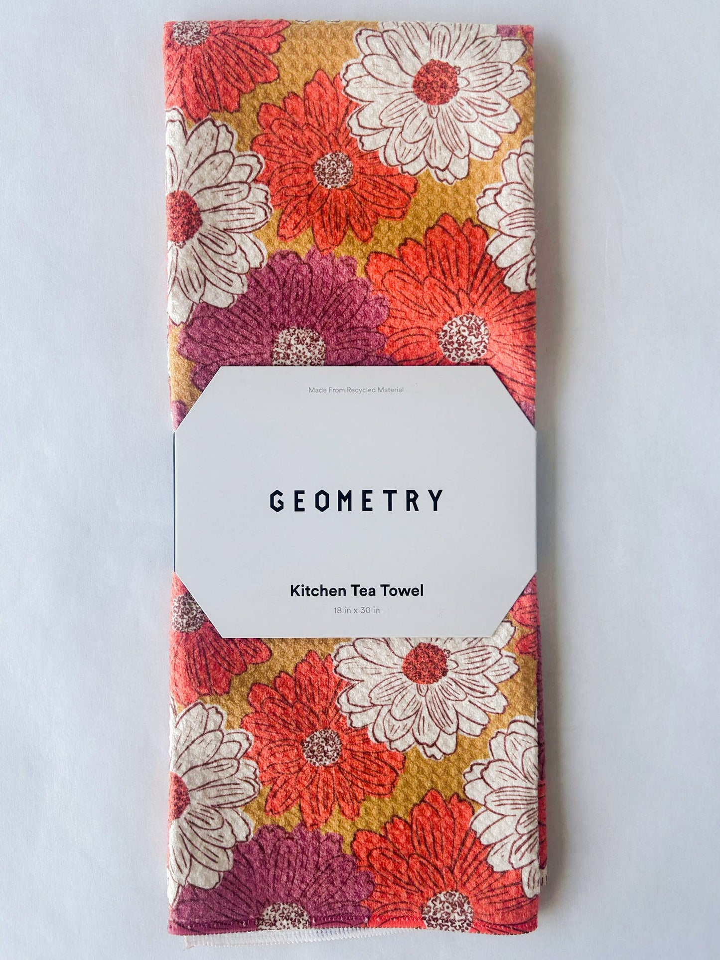 Zinnia Forever Geometry Kitchen Towel beyourself boutique